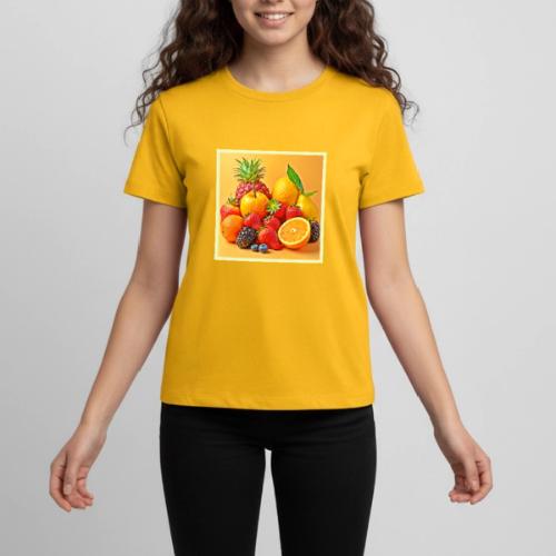 Fresh Bounty: Vibrant Fruit Harvest Art - Kids' Premium T-Shirt