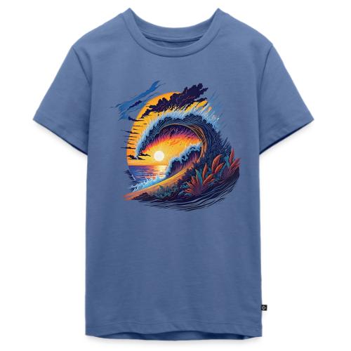 Rainbow Fire Wave - Kids' Premium T-Shirt