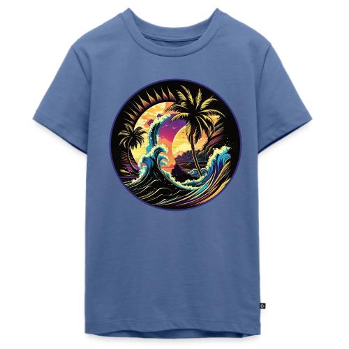 Purple Sunset Waves - Kids' Premium T-Shirt