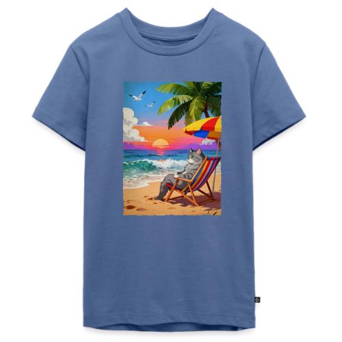 Rainbow Beach cat - Kids' Premium T-Shirt