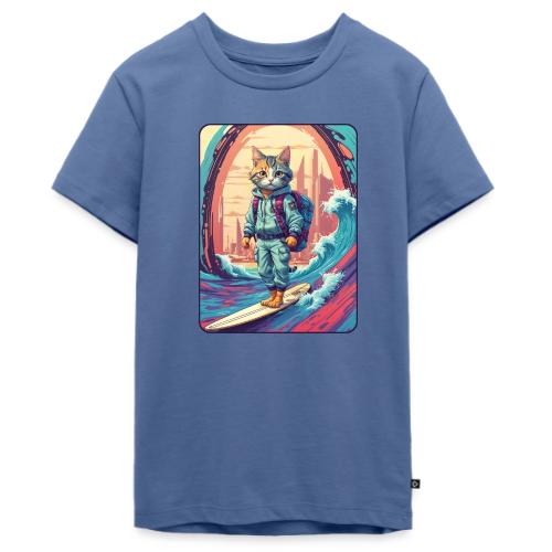 City Surf Messenger Cat - Kids' Premium T-Shirt