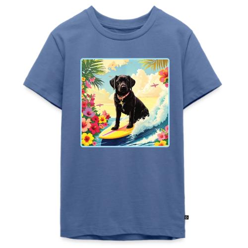 Black Labrador Retriever Surfing - Kids' Premium T-Shirt
