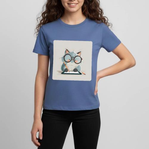 Creative Cat Digital Artist Illustration - Kids' Premium T-Shirt