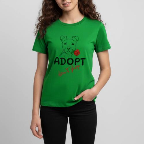 Retro Adopt Dont Shop Cute Puppy Rose Tee - Kids' Premium T-Shirt