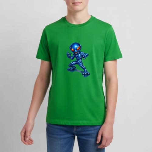 Angry Blue Alien - Kids' Premium T-Shirt