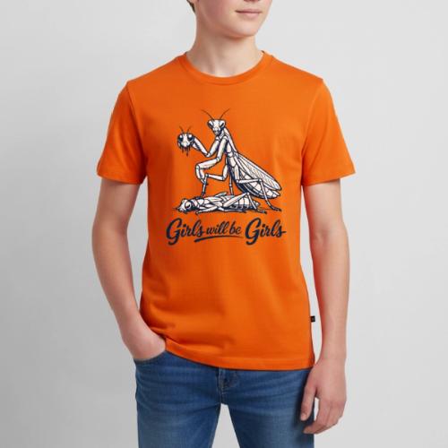 Girls Will Be Girls Praying Mantis Humor - Kids' Premium T-Shirt