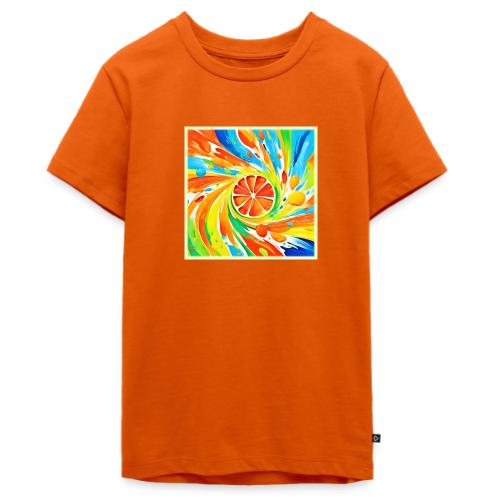 Citrus swirling Splash Design - Kids' Premium T-Shirt