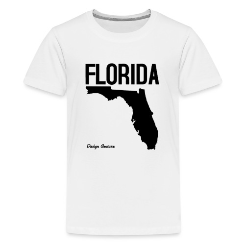 FLORIDA REGION MAP BLACK - Kids' Premium T-Shirt