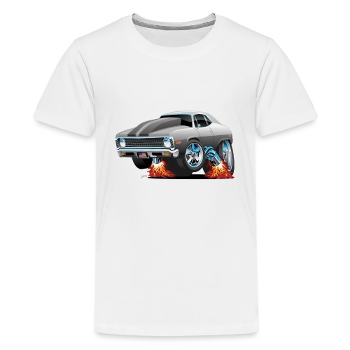 Classic American Muscle Car Hot Rod Cartoon - Kids' Premium T-Shirt