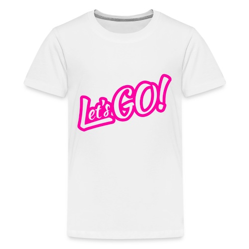 Let's GO! | Simple Minimal Hot Pink Design - Kids' Premium T-Shirt