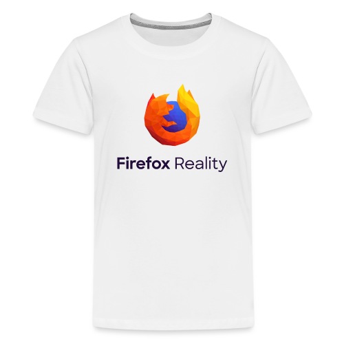 Firefox Reality - Transparent, Vertical, Dark Text - Kids' Premium T-Shirt