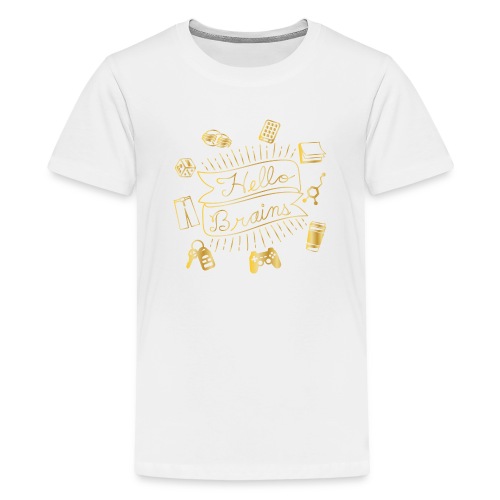Faux Gold Hello Brains! - Kids' Premium T-Shirt