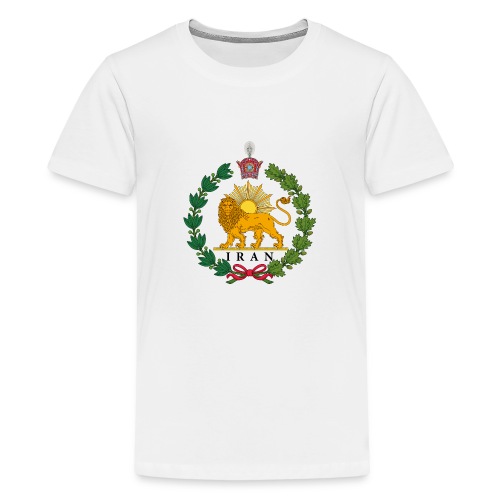Iran Lion and Sun Green - Kids' Premium T-Shirt