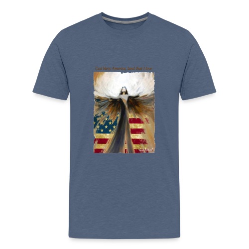 God bless America Angel_Strong color_Brown type - Kids' Premium T-Shirt