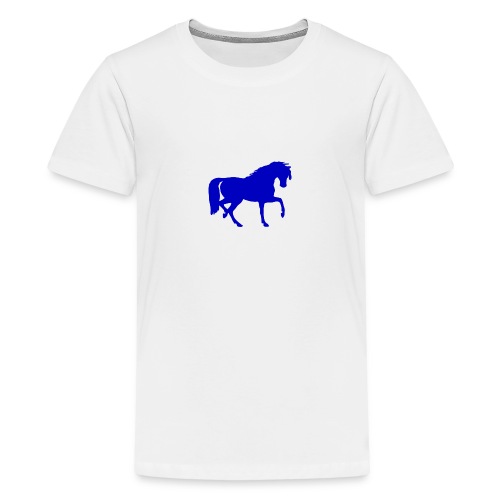 blue horse hoodie - Kids' Premium T-Shirt