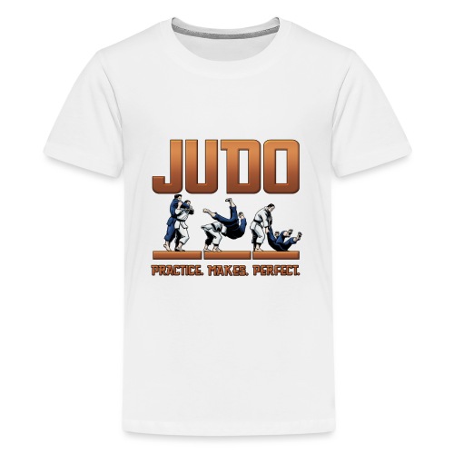 Judo Shirt - Practice Makes Perfect Design - Kids' Premium T-Shirt