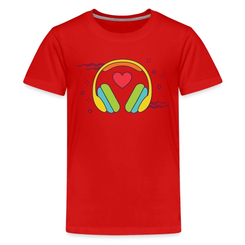 ❤️ + 🎧 - Kids' Premium T-Shirt