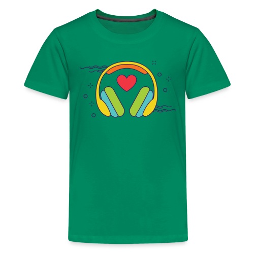 ❤️ + 🎧 - Kids' Premium T-Shirt