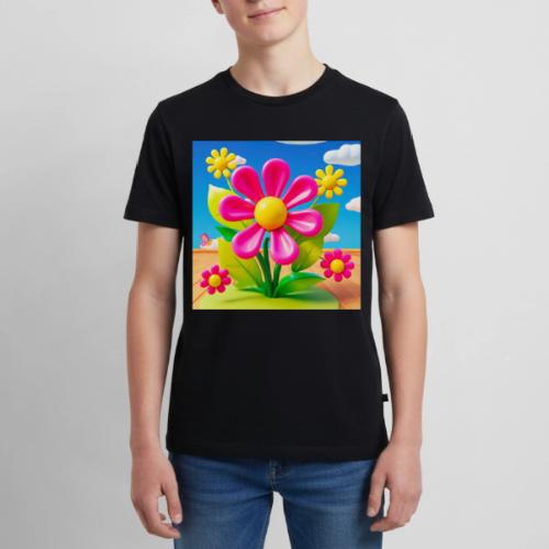 Pink Floral Peace | Sky & Nature Design - Kids' Premium T-Shirt
