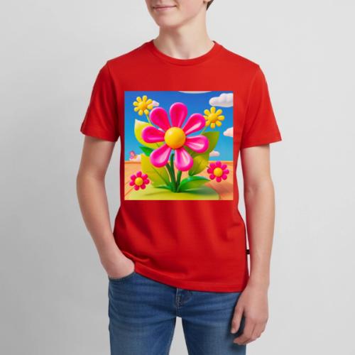 Pink Floral Peace | Sky & Nature Design - Kids' Premium T-Shirt