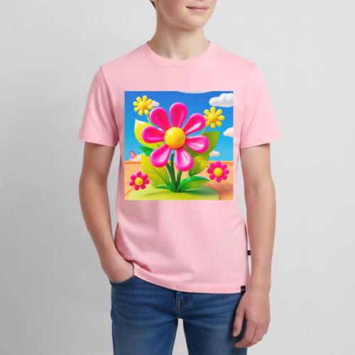 Pink Floral Peace | Sky & Nature Design - Kids' Premium T-Shirt