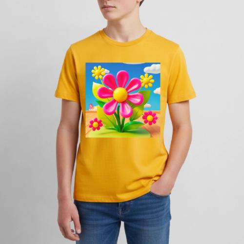 Pink Floral Peace | Sky & Nature Design - Kids' Premium T-Shirt