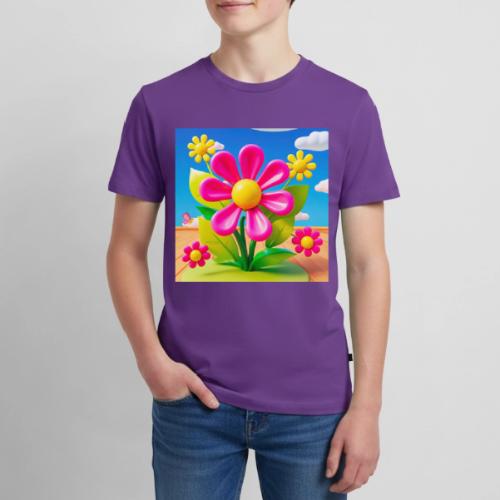 Pink Floral Peace | Sky & Nature Design - Kids' Premium T-Shirt