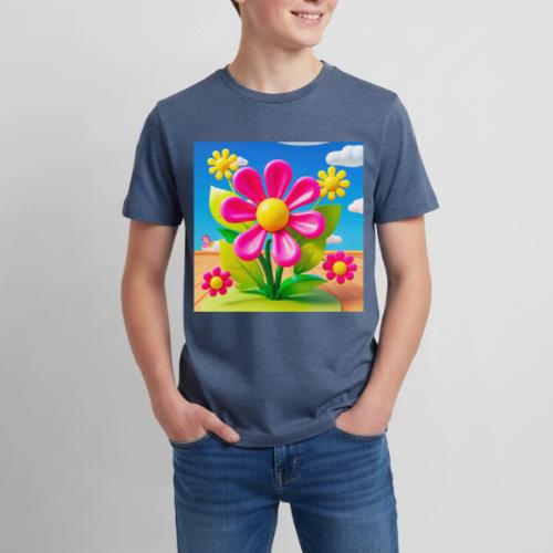 Pink Floral Peace | Sky & Nature Design - Kids' Premium T-Shirt
