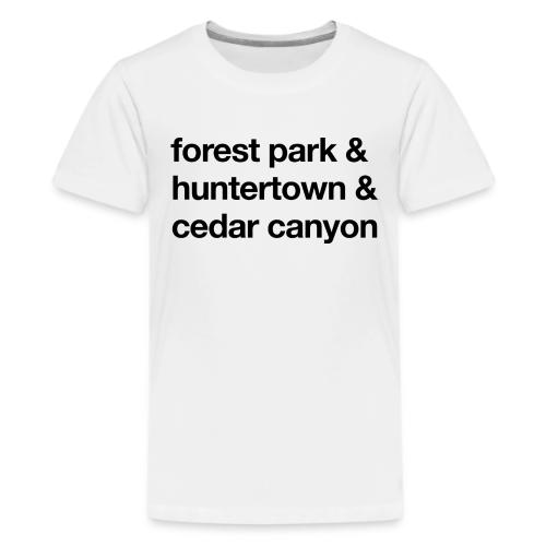 1 Church 3 Locations Black - Kids' Premium T-Shirt
