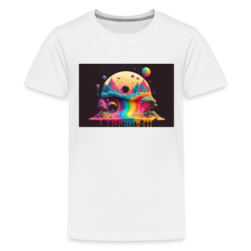 Full Moon Over Rainbow River Falls - Psychedelia - Kids' Premium T-Shirt