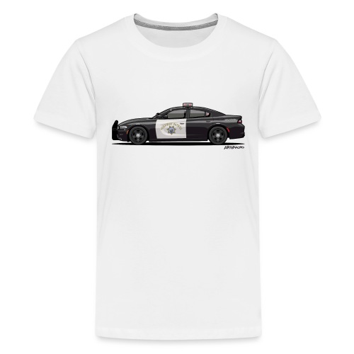 California Highway Patrol Charger Police Car - Kids' Premium T-Shirt