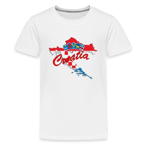 Croatia Football Team Colours T-Shirt Treasure Des - Kids' Premium T-Shirt