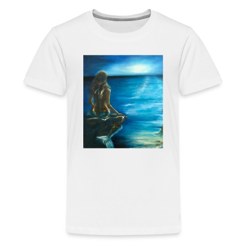 Mermaid over looking the sea - Kids' Premium T-Shirt