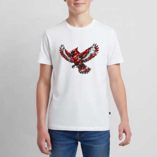Silver Cardinal in Flight - Kids' Premium T-Shirt