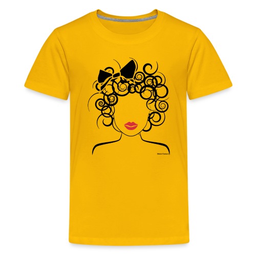 Global Couture logo Curly Girl - Kids' Premium T-Shirt