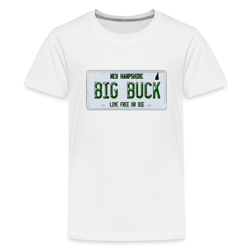 Big Buck NH License Plate Camo - Kids' Premium T-Shirt