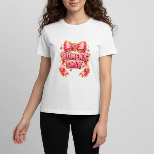 Cute Pink Bow Women’s Day Feminist Symbol - Kids' Premium T-Shirt