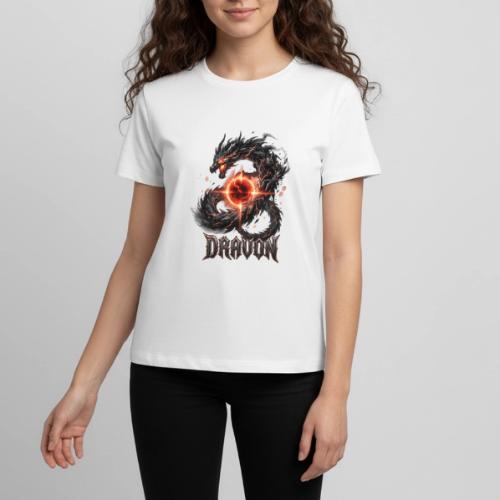 Dravon Fire Dragon Dark Fantasy Graphic T-Shirt - Kids' Premium T-Shirt