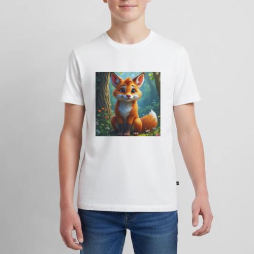 Magical fantasy fox in enchanted forest scene - Kids' Premium T-Shirt
