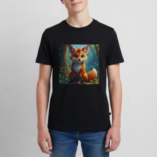 Magical fantasy fox in enchanted forest scene - Kids' Premium T-Shirt