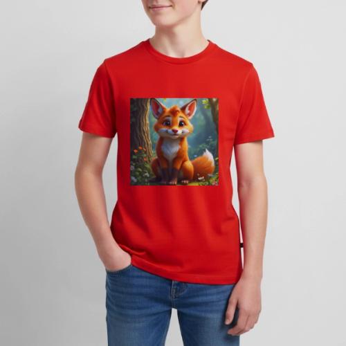Magical fantasy fox in enchanted forest scene - Kids' Premium T-Shirt