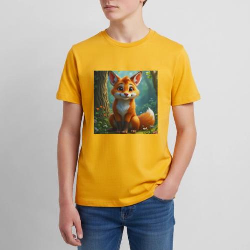 Magical fantasy fox in enchanted forest scene - Kids' Premium T-Shirt