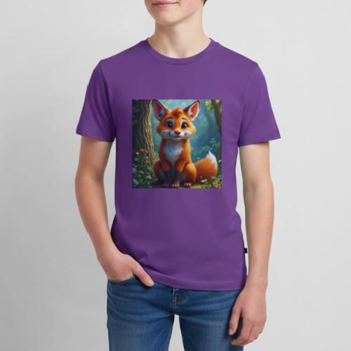 Magical fantasy fox in enchanted forest scene - Kids' Premium T-Shirt