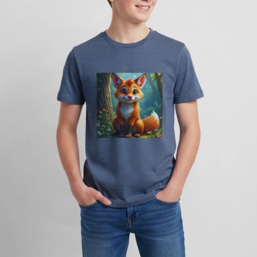 Magical fantasy fox in enchanted forest scene - Kids' Premium T-Shirt