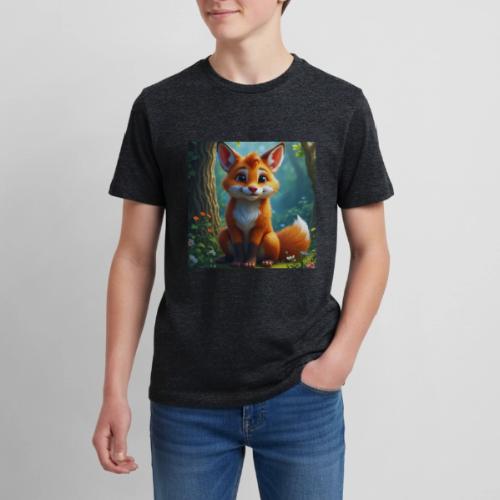 Magical fantasy fox in enchanted forest scene - Kids' Premium T-Shirt