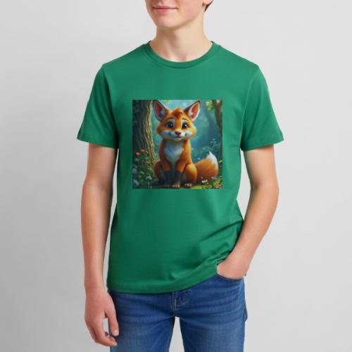 Magical fantasy fox in enchanted forest scene - Kids' Premium T-Shirt