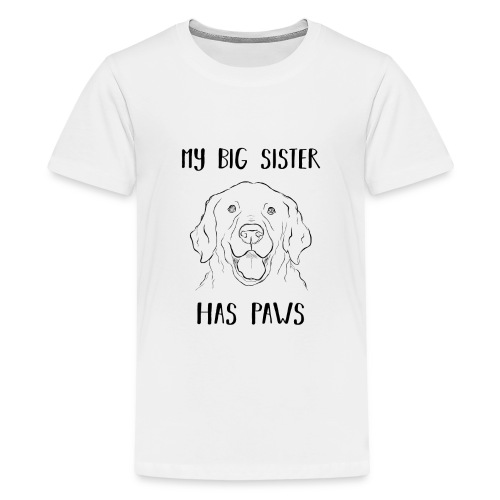 My Big Sister Has Paws - Retriever - Kids' Premium T-Shirt