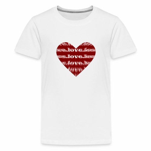 Love Heart Red - Girlfriend Gift Idea - Kids' Premium T-Shirt