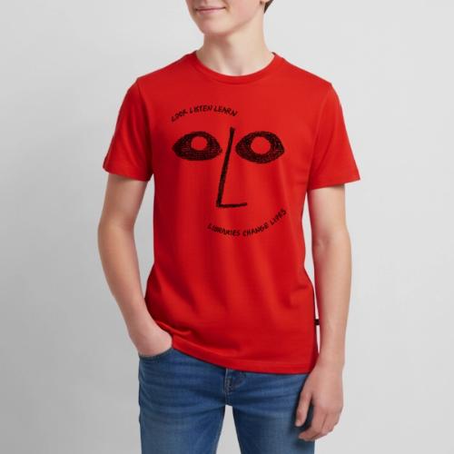 Vintage ALA: Libraries Change Lives Face - Kids' Premium T-Shirt