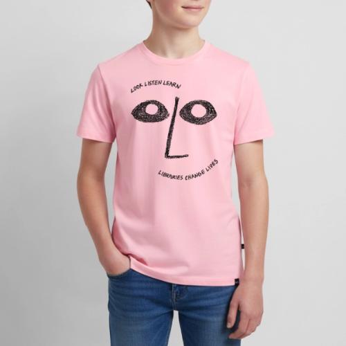 Vintage ALA: Libraries Change Lives Face - Kids' Premium T-Shirt